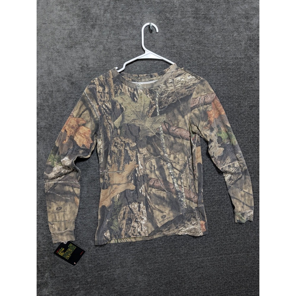 Mossy Oak Camo Long Sleeve Shirt Mens Small Break-Up Country Hunting Tee 1688